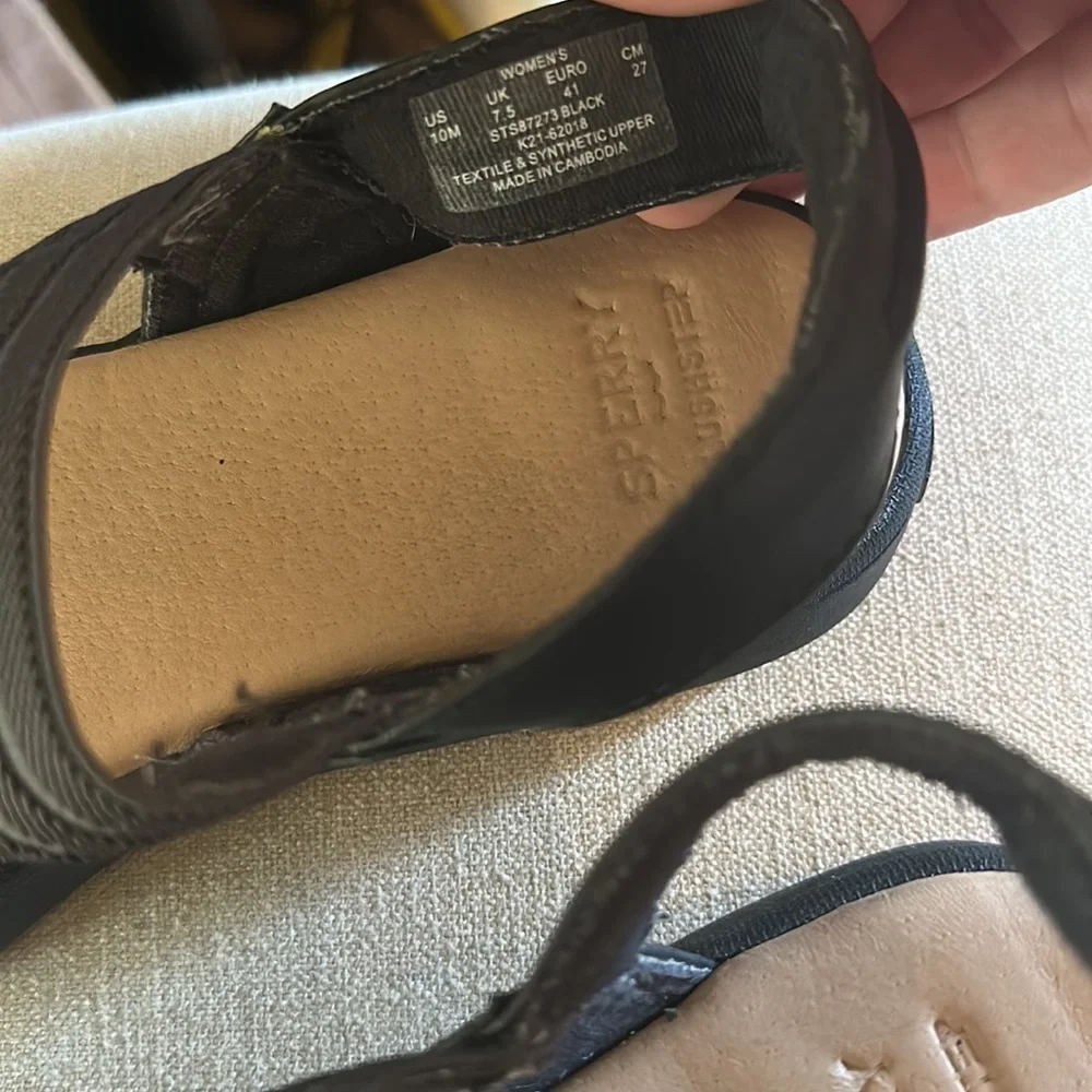 Sperry Topsiders Women’s Bayou Plushstep Platform Sandals Black Size 10 - Picture 6 of 9